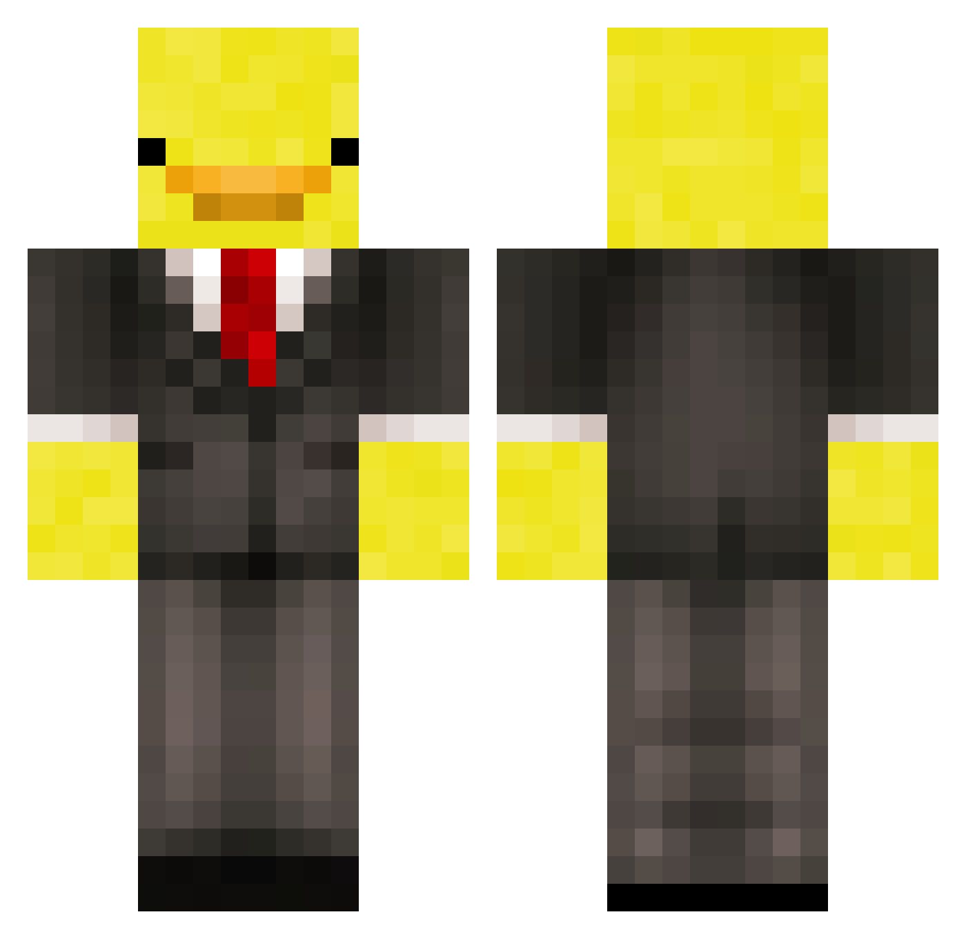 Matjep66 Minecraft skin, front and back view