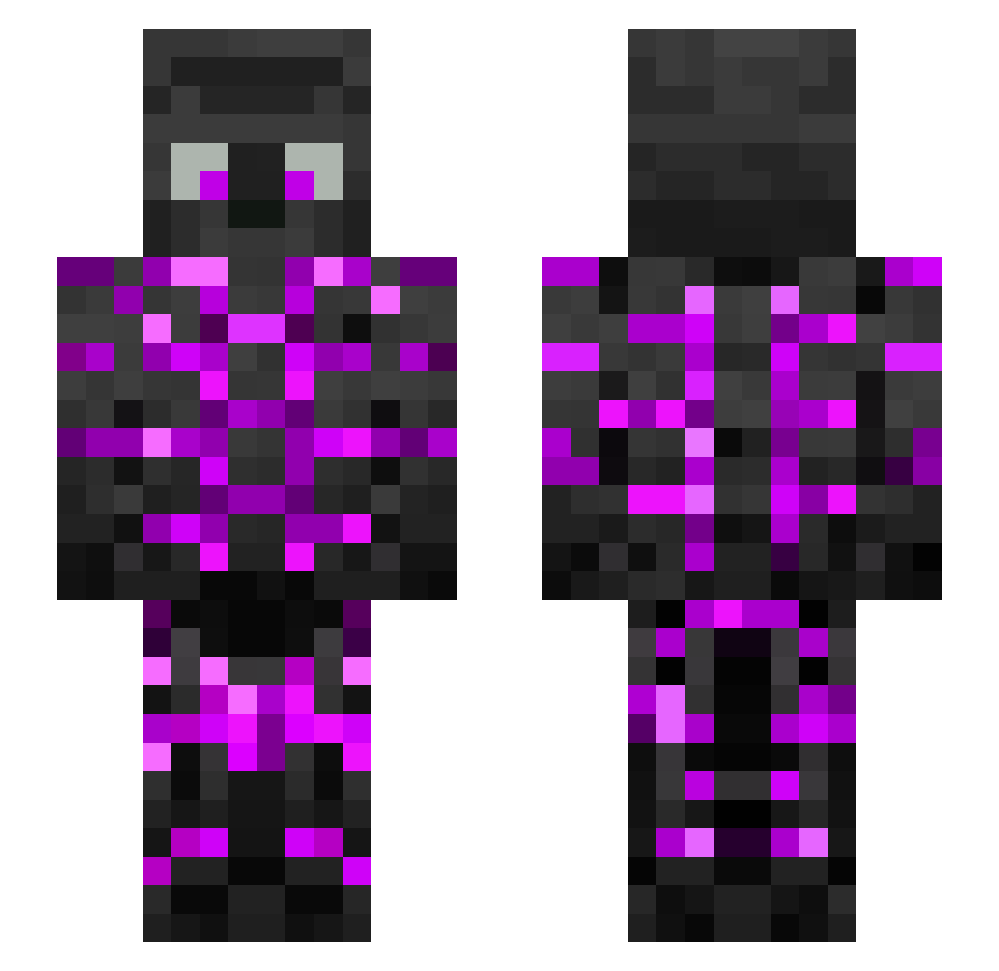 xJinthe Minecraft skin, front and back view