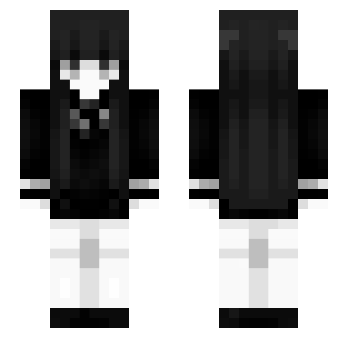 Raaaanie Minecraft skin, front and back view