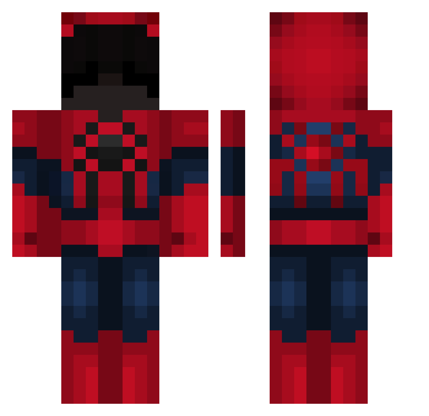 Shadowlord9368 Minecraft skin, front and back view