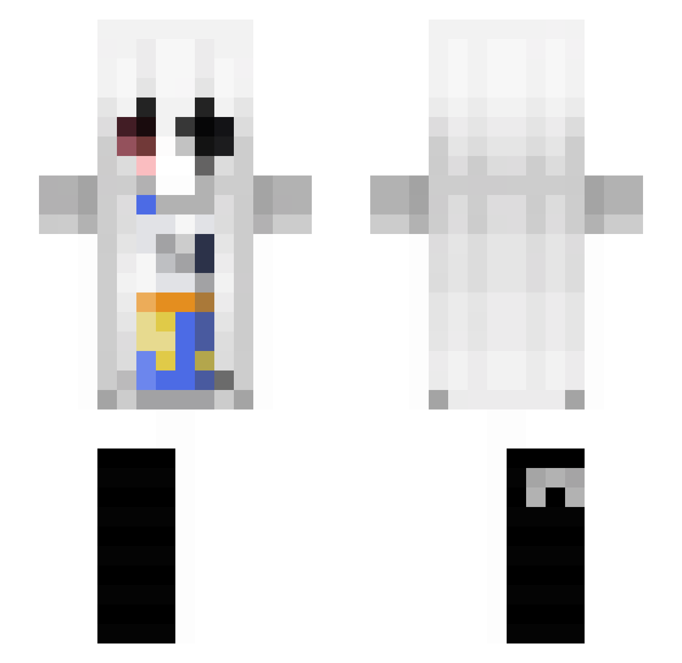 tsvyakh Minecraft skin, front and back view