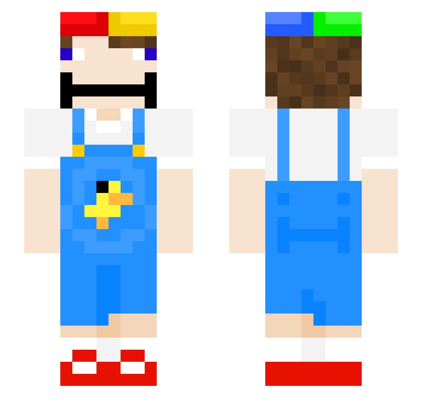 MrCheezyyy Minecraft skin, front and back view