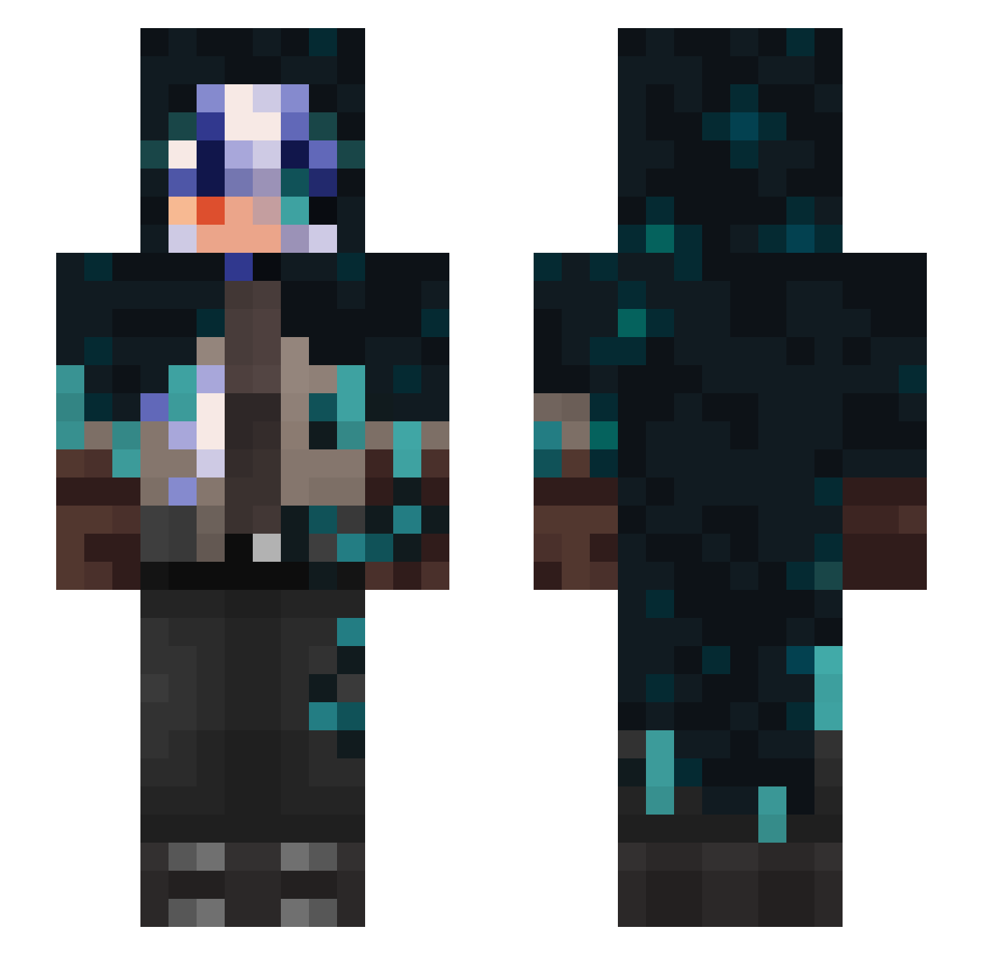 TheBaum820 Minecraft skin, front and back view