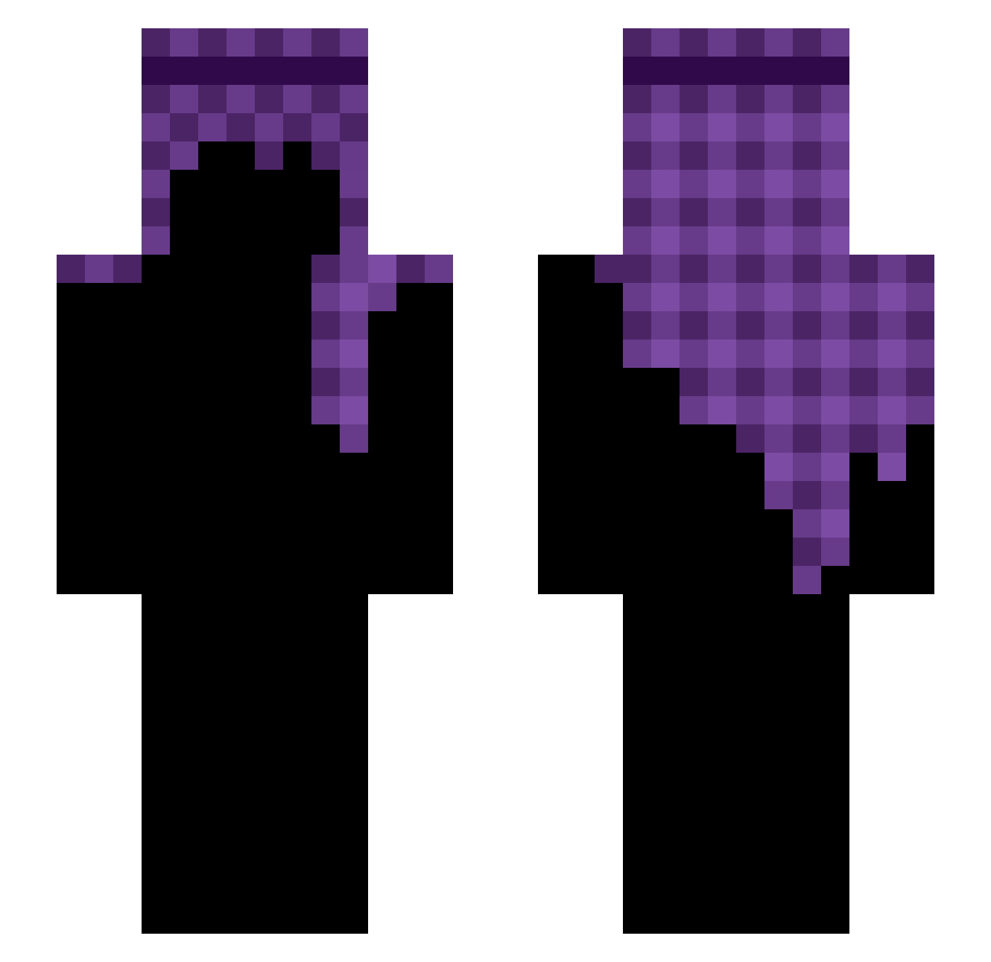 Ivif Minecraft skin, front and back view