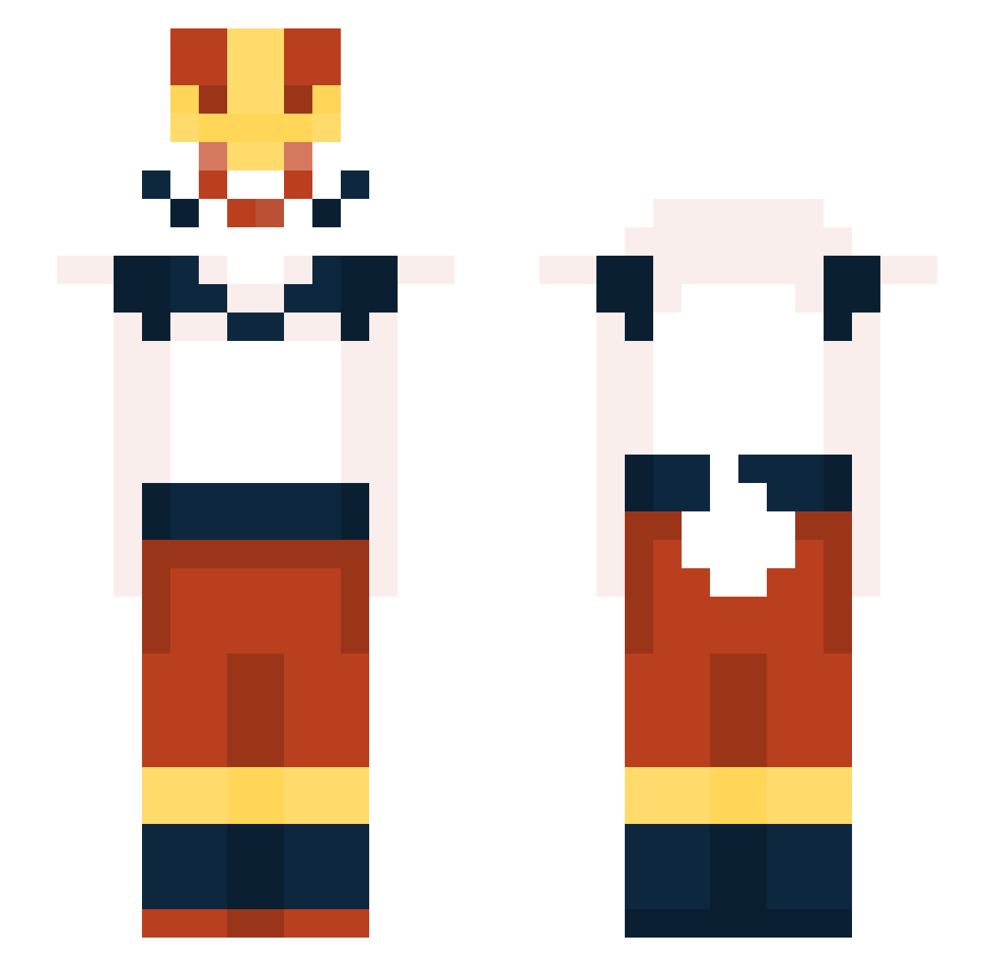 Sunnysitooooo Minecraft skin, front and back view
