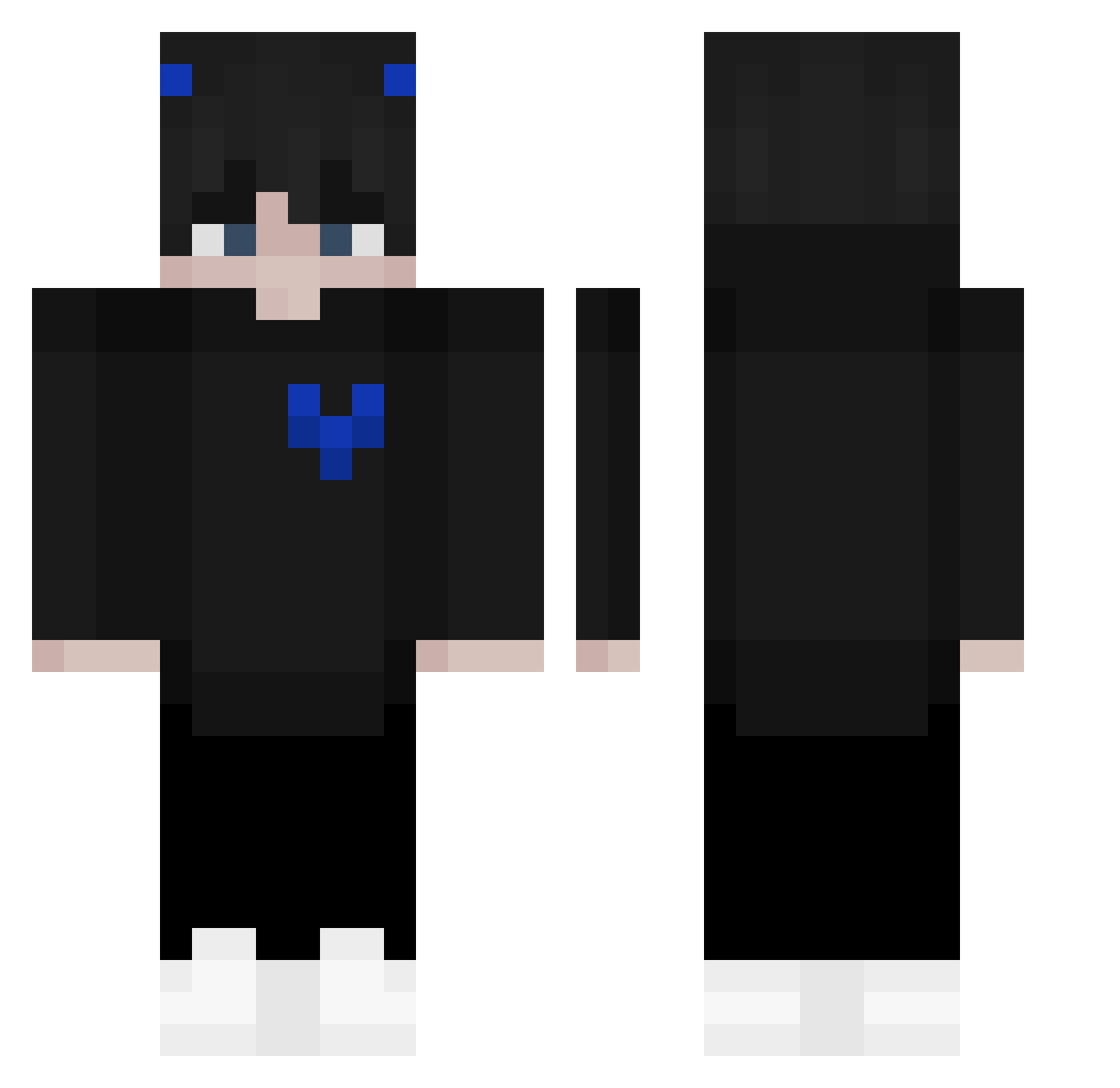 XiaoZhi0729 Minecraft skin, front and back view