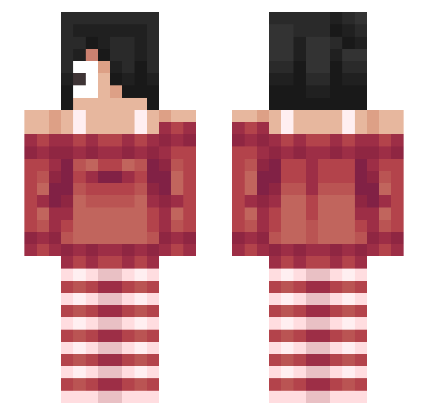 ST3IN1 Minecraft skin, front and back view