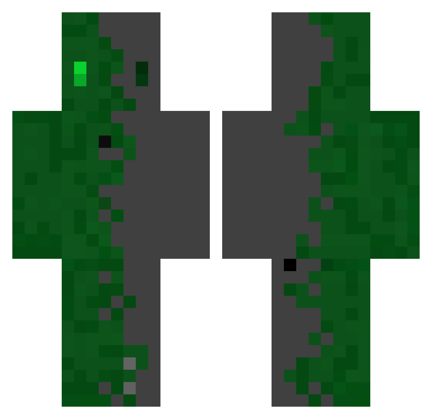 Nitko33 Minecraft skin, front and back view