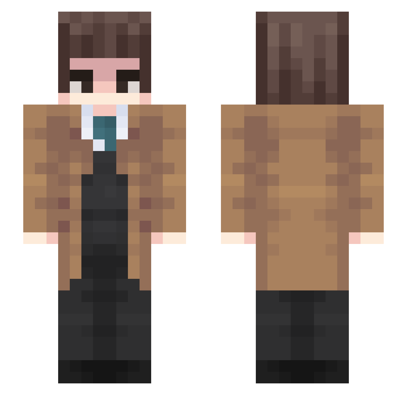 IZANAMI_SKAR Minecraft skin, front and back view