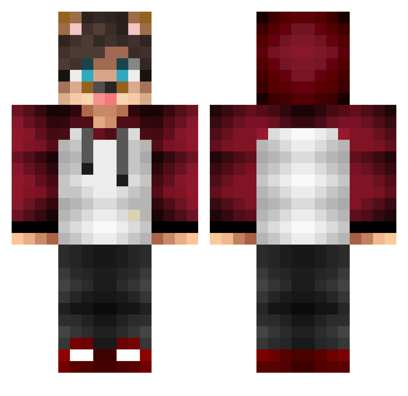 RatchetMama Minecraft skin, front and back view