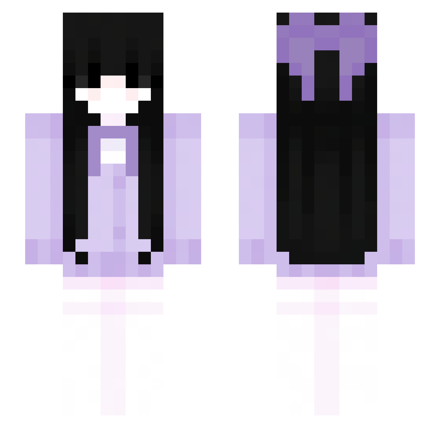 Werlz Minecraft skin, front and back view