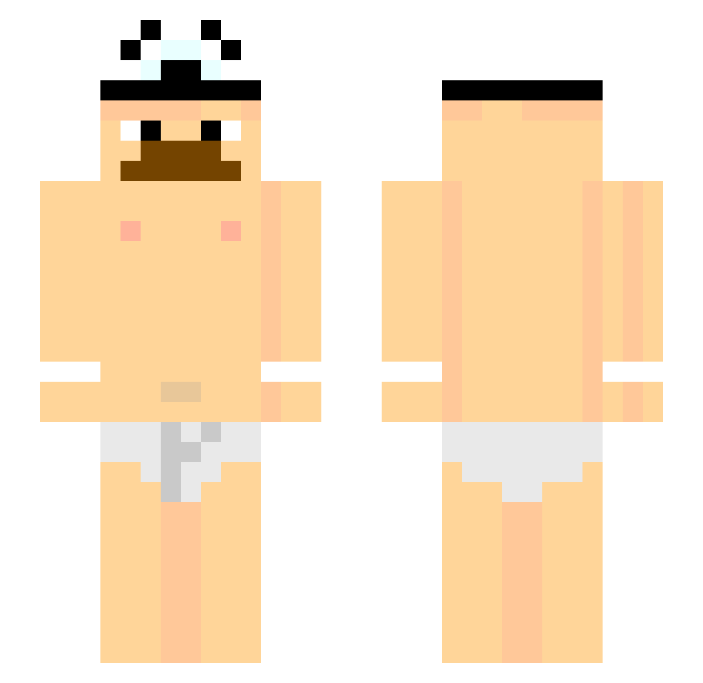 MageSukehiro Minecraft skin, front and back view