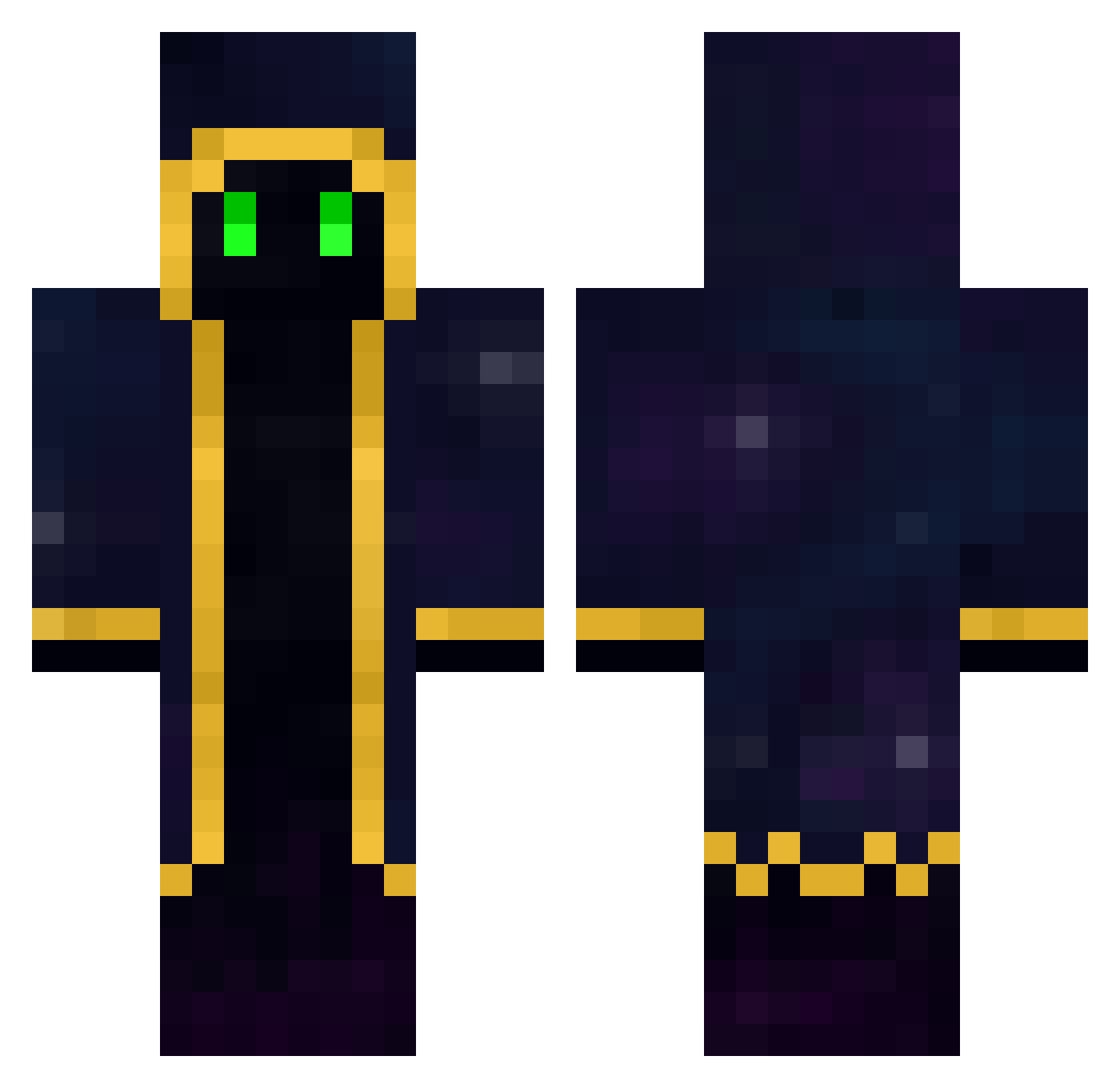 smitrees Minecraft skin, front and back view