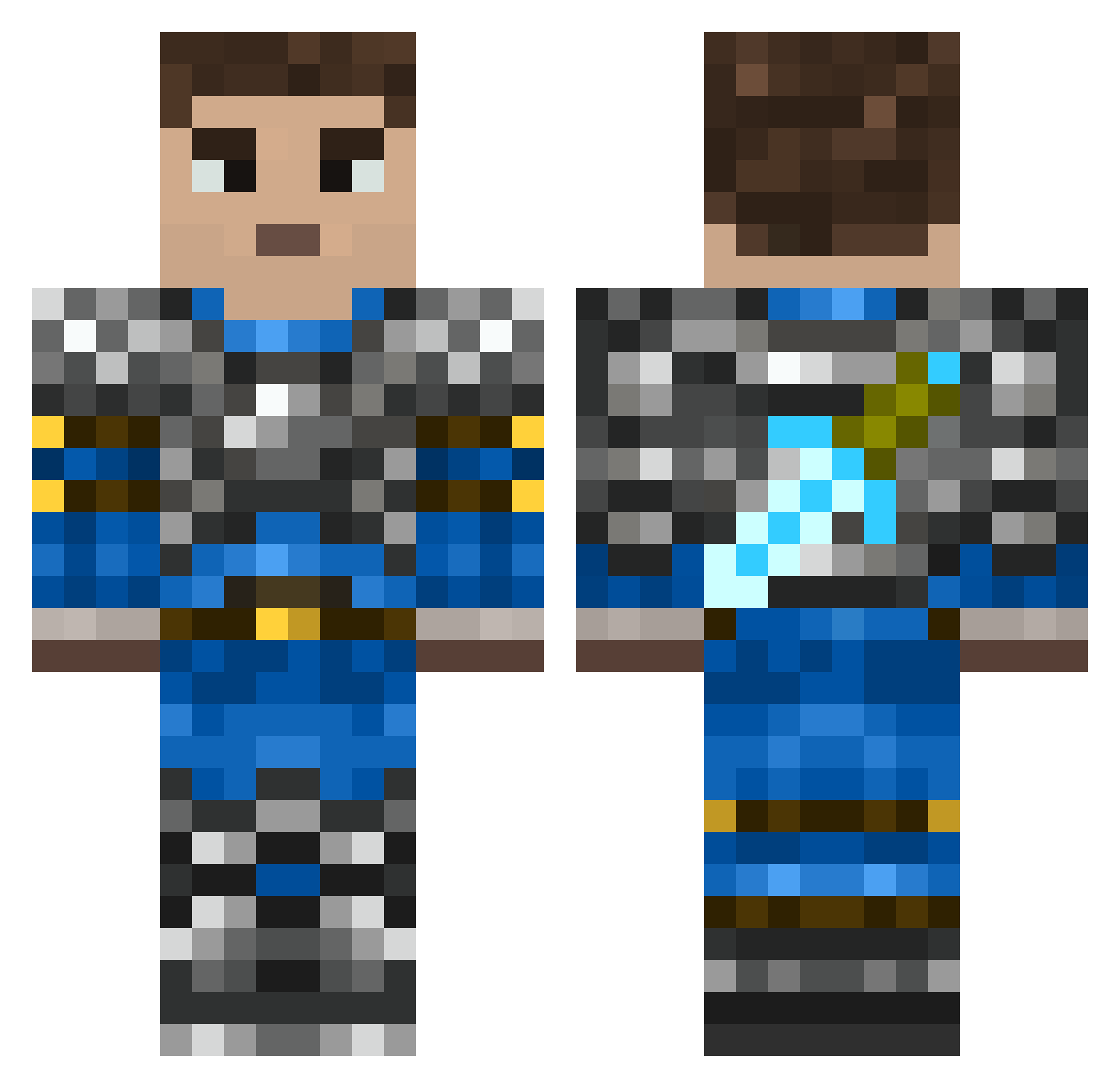 snaketechnician Minecraft skin, front and back view