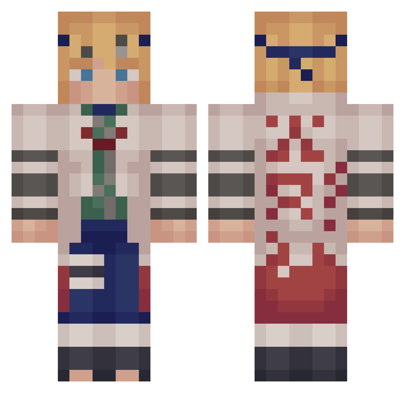 caiokirst Minecraft skin, front and back view