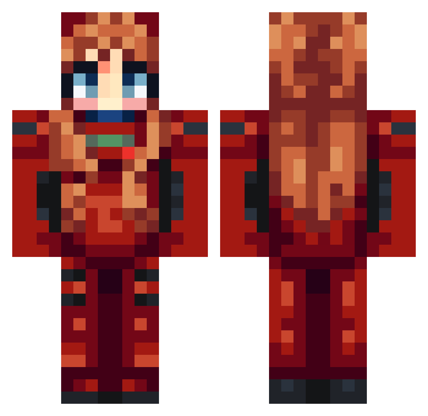 SionSono21 Minecraft skin, front and back view
