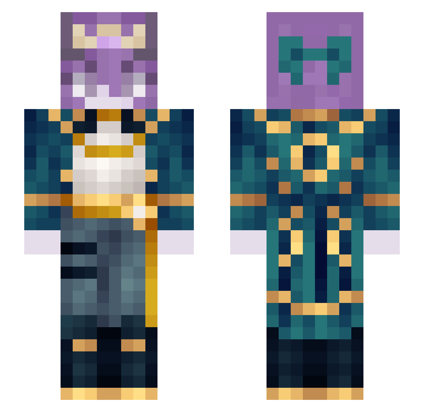 seraphim_x2 Minecraft skin, front and back view