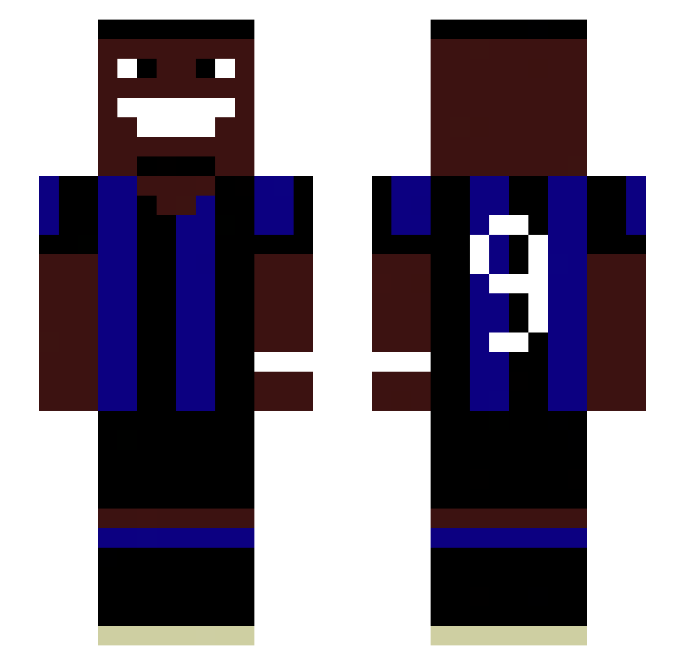 whosgreez Minecraft skin, front and back view