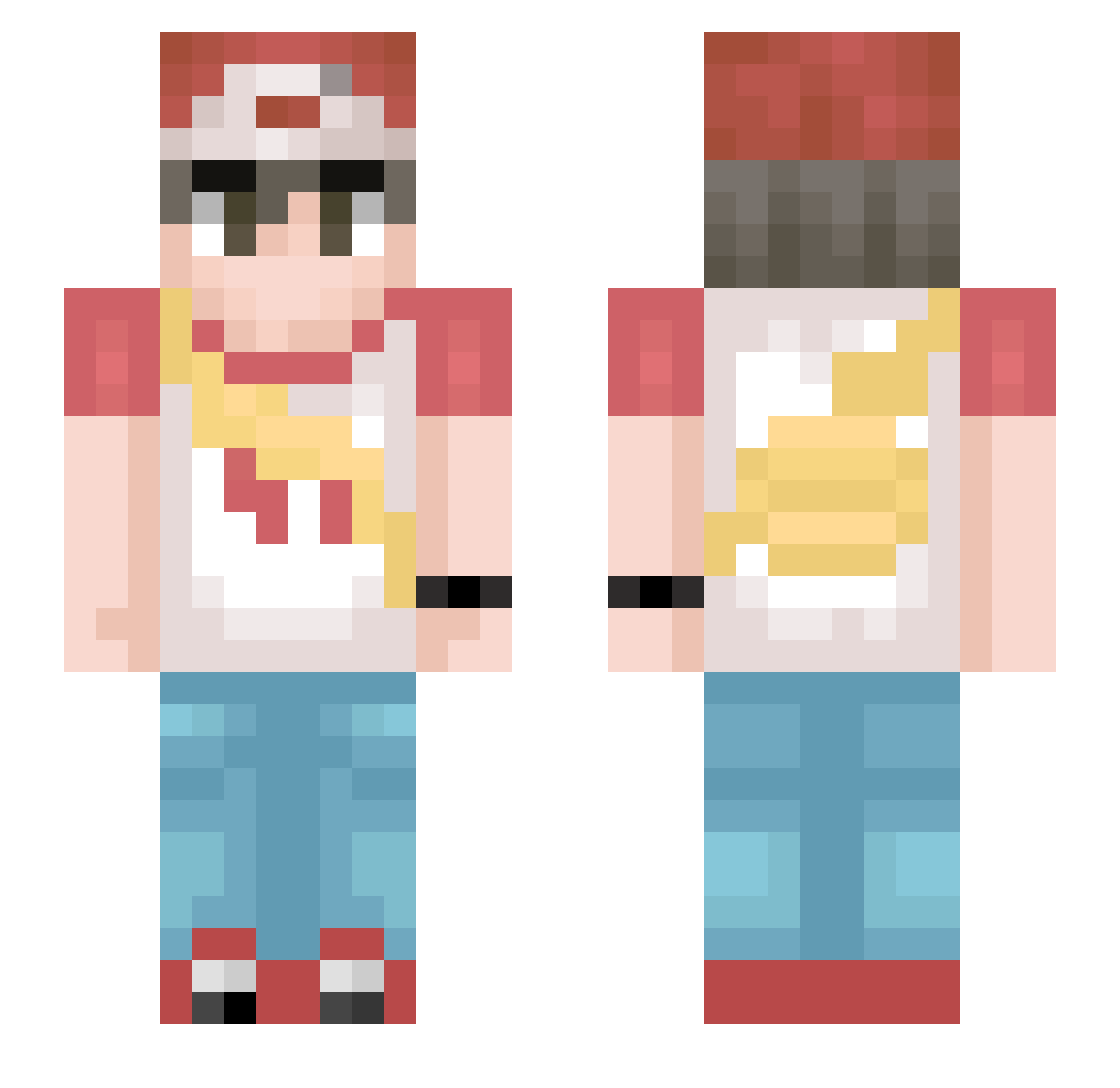 Pythonix_ Minecraft skin, front and back view