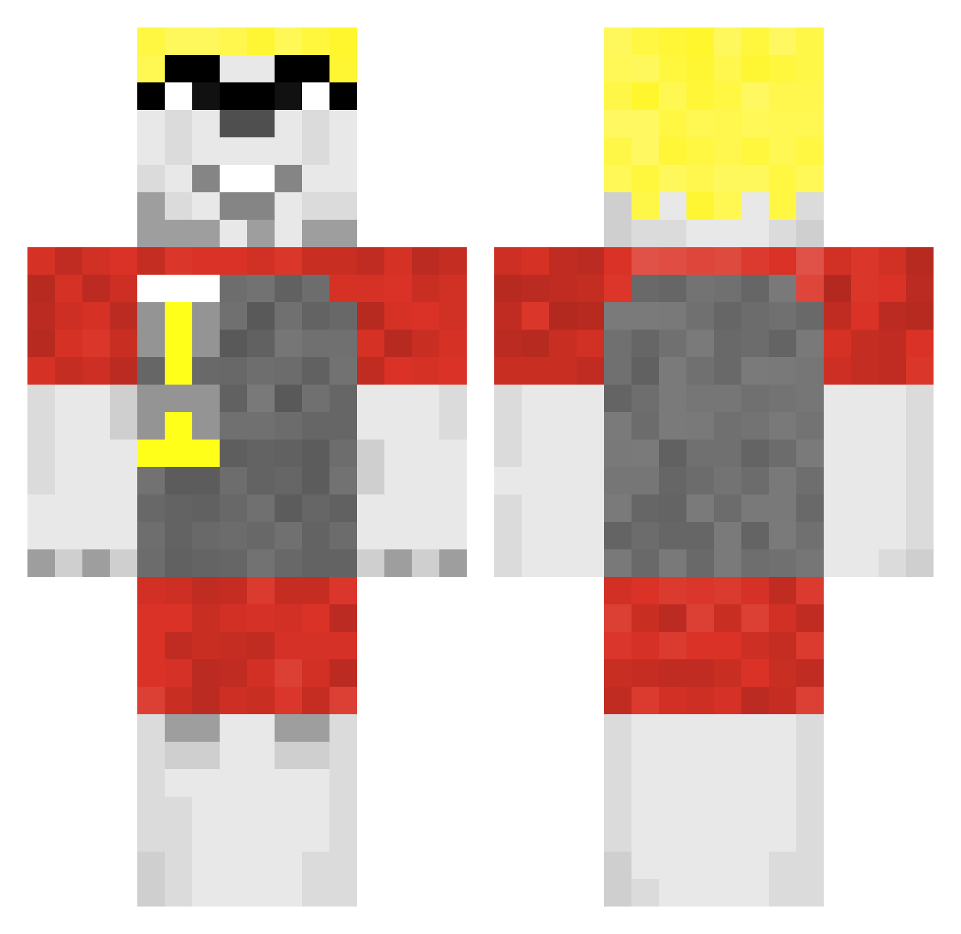 ropdopman Minecraft skin, front and back view
