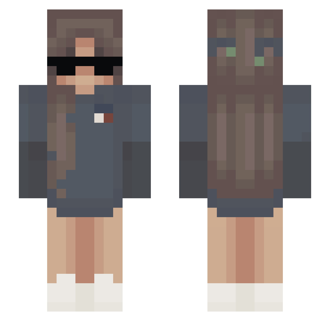 Leikka Minecraft skin, front and back view