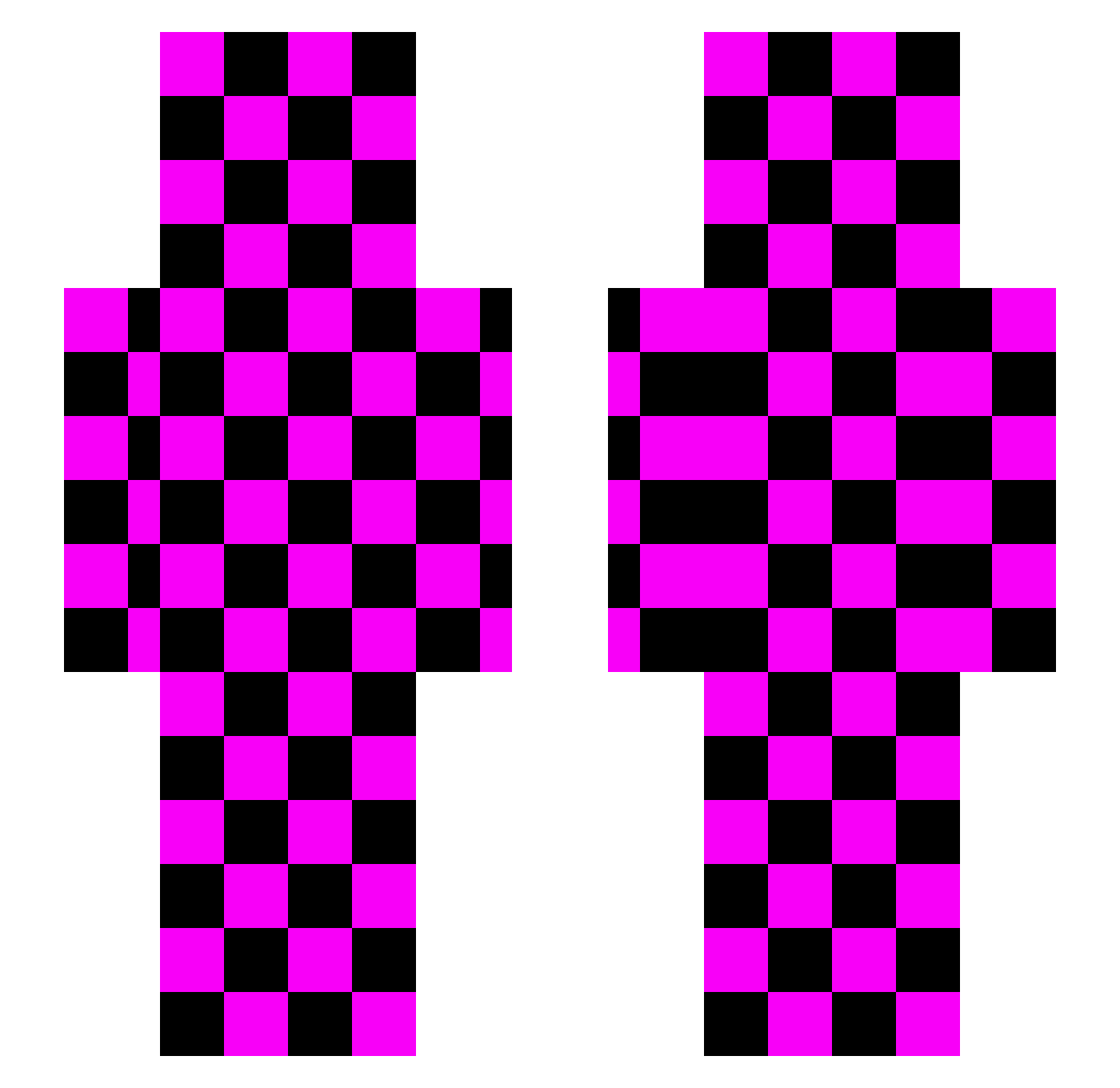Schmock553 Minecraft skin, front and back view