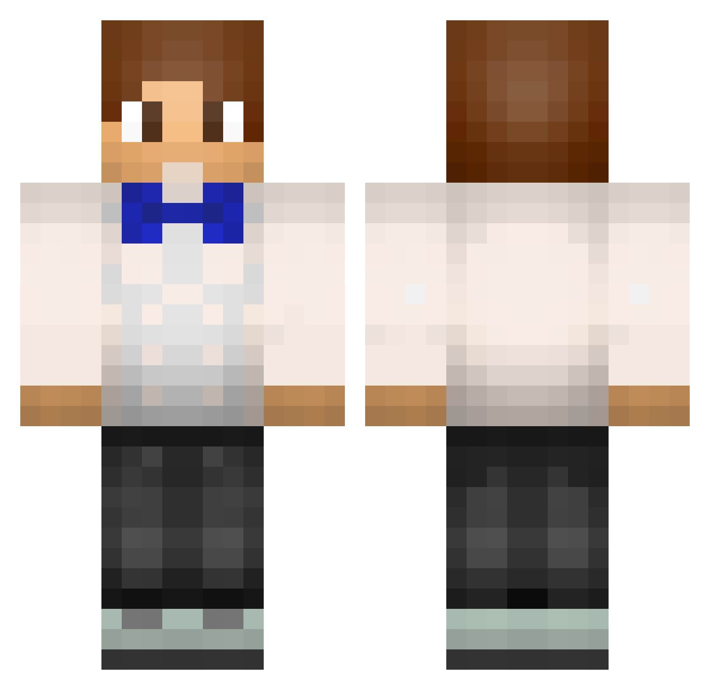 vladcox Minecraft skin, front and back view