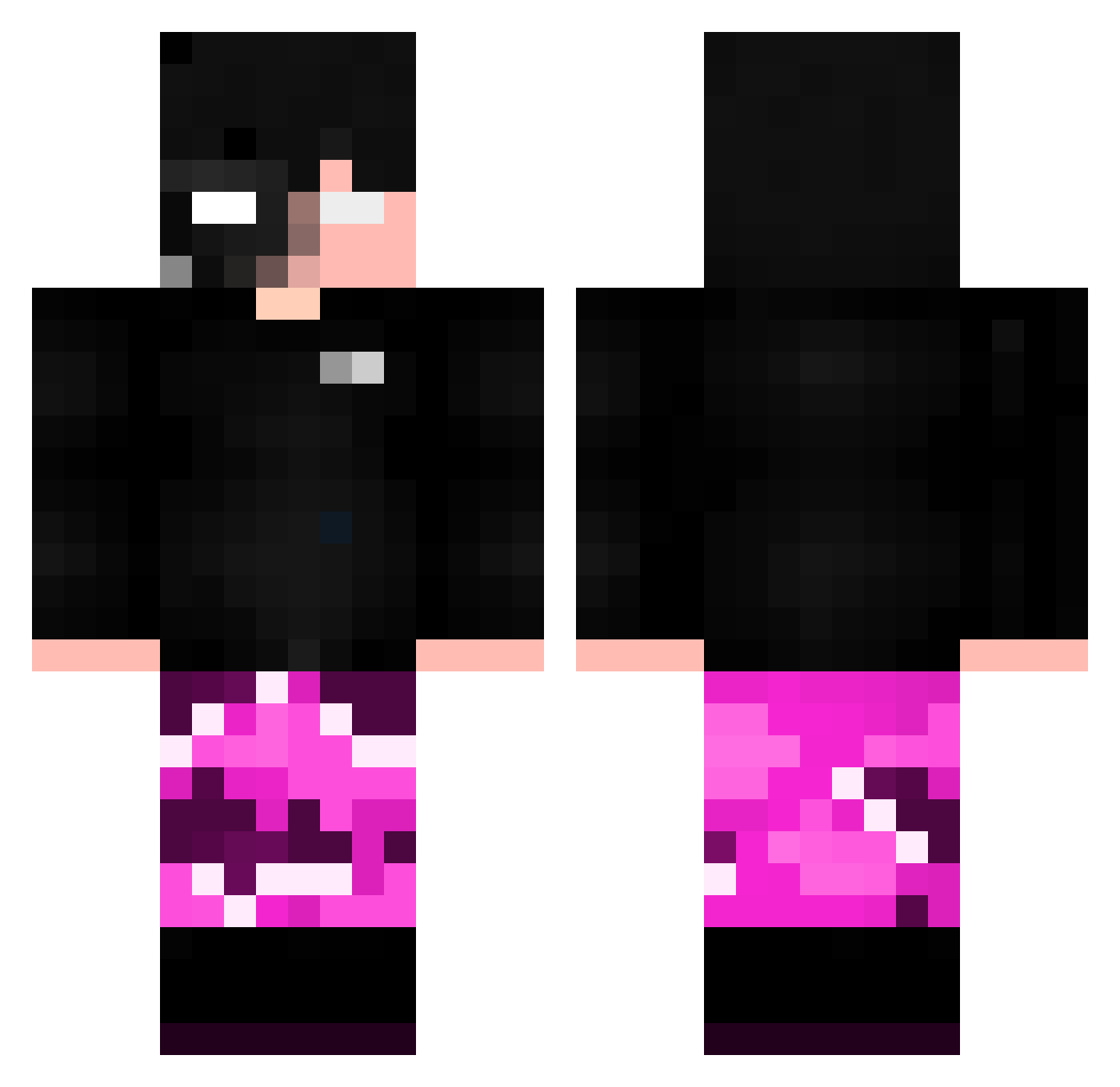vtncXITADO Minecraft skin, front and back view