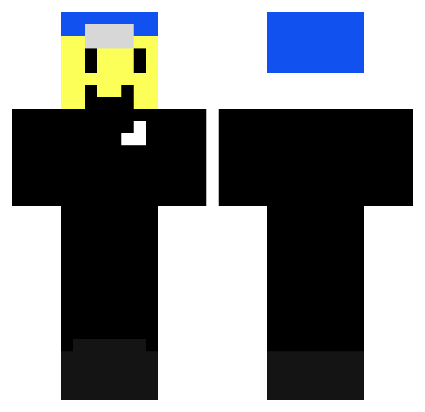 MisterrrSirrr Minecraft skin, front and back view