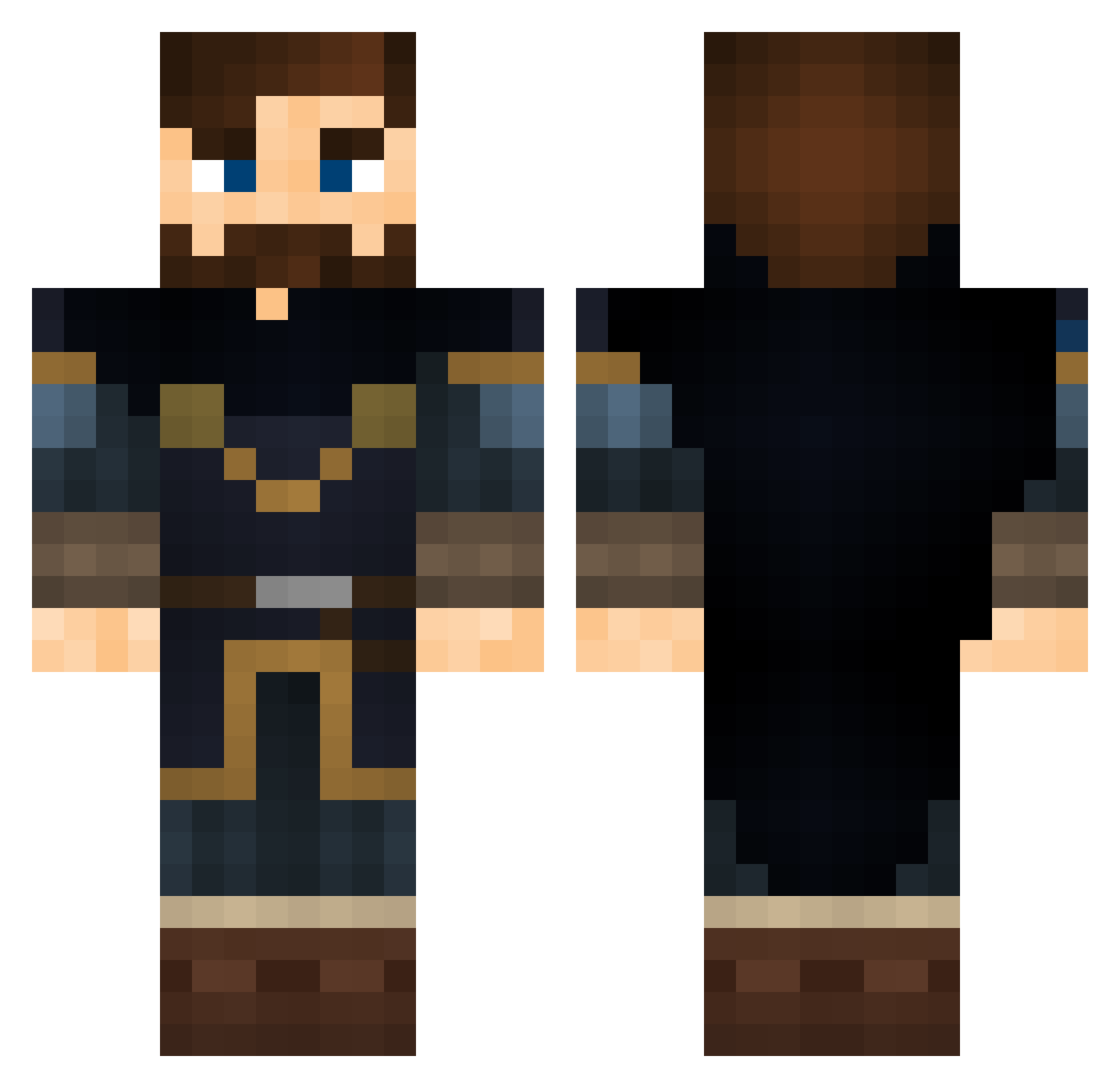 Lagnir Minecraft skin, front and back view
