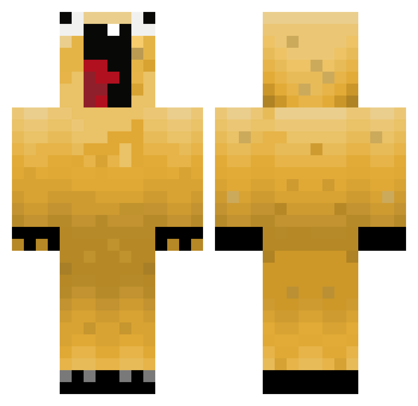 Kenovo10 Minecraft skin, front and back view