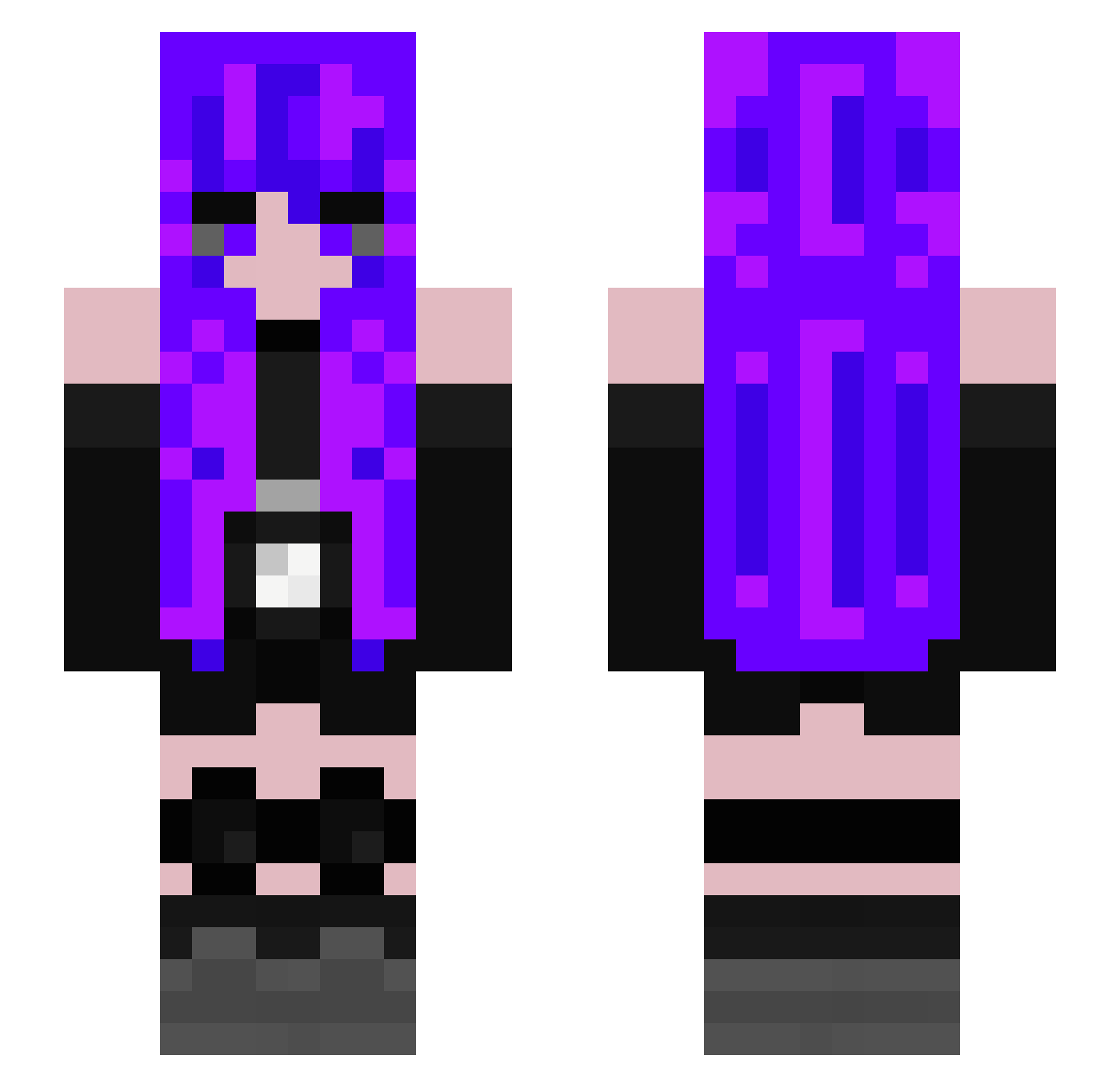 Victor_TVsa Minecraft skin, front and back view