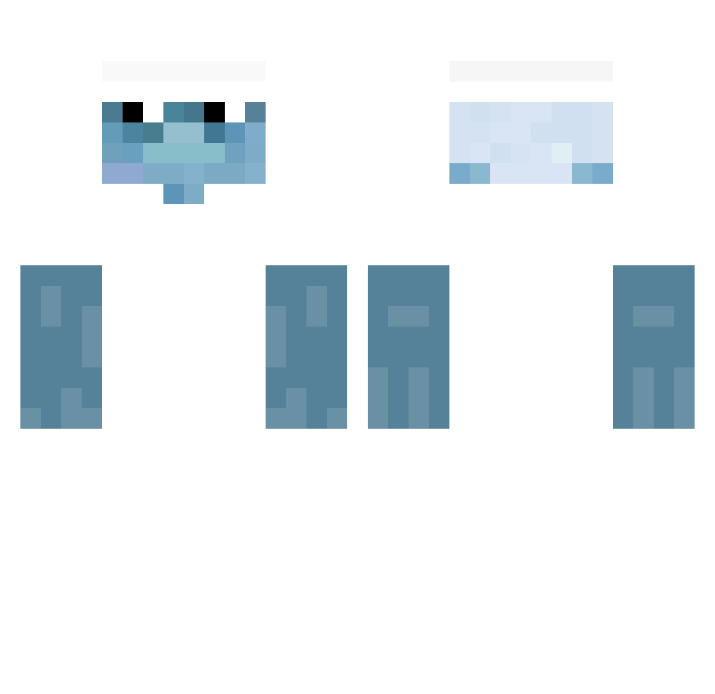 k9vx Minecraft skin, front and back view