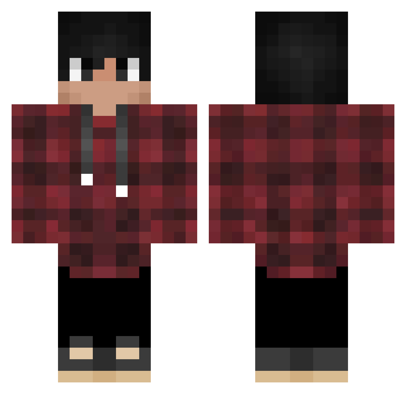 RIOTYouth1 Minecraft skin, front and back view