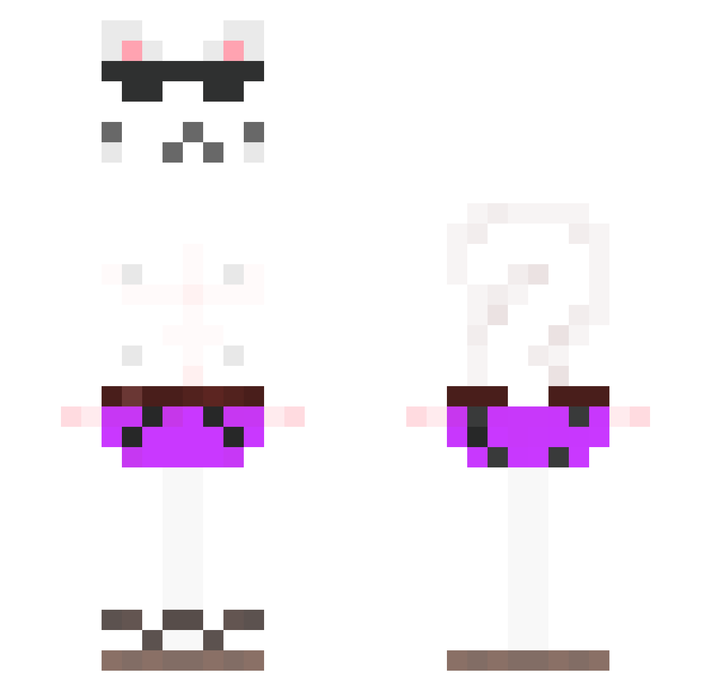 ezcarry Minecraft skin, front and back view