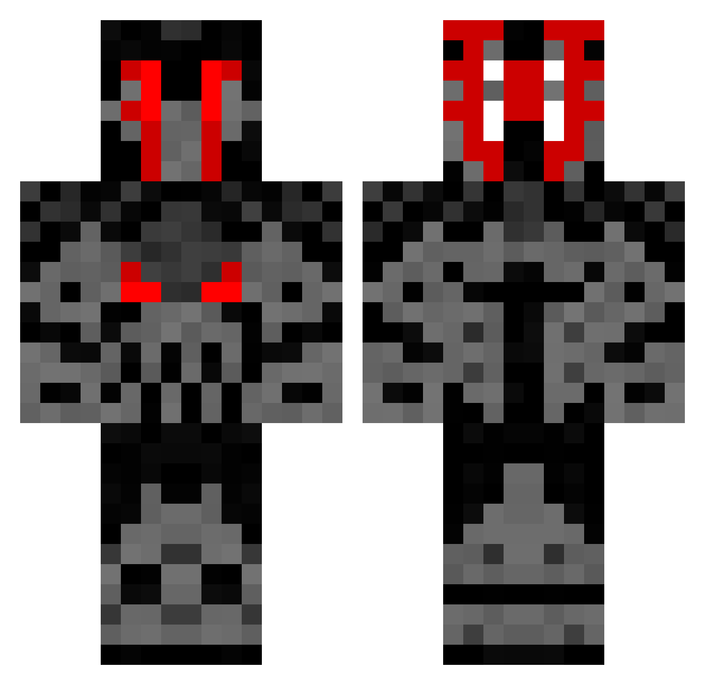 FXLStyle Minecraft skin, front and back view