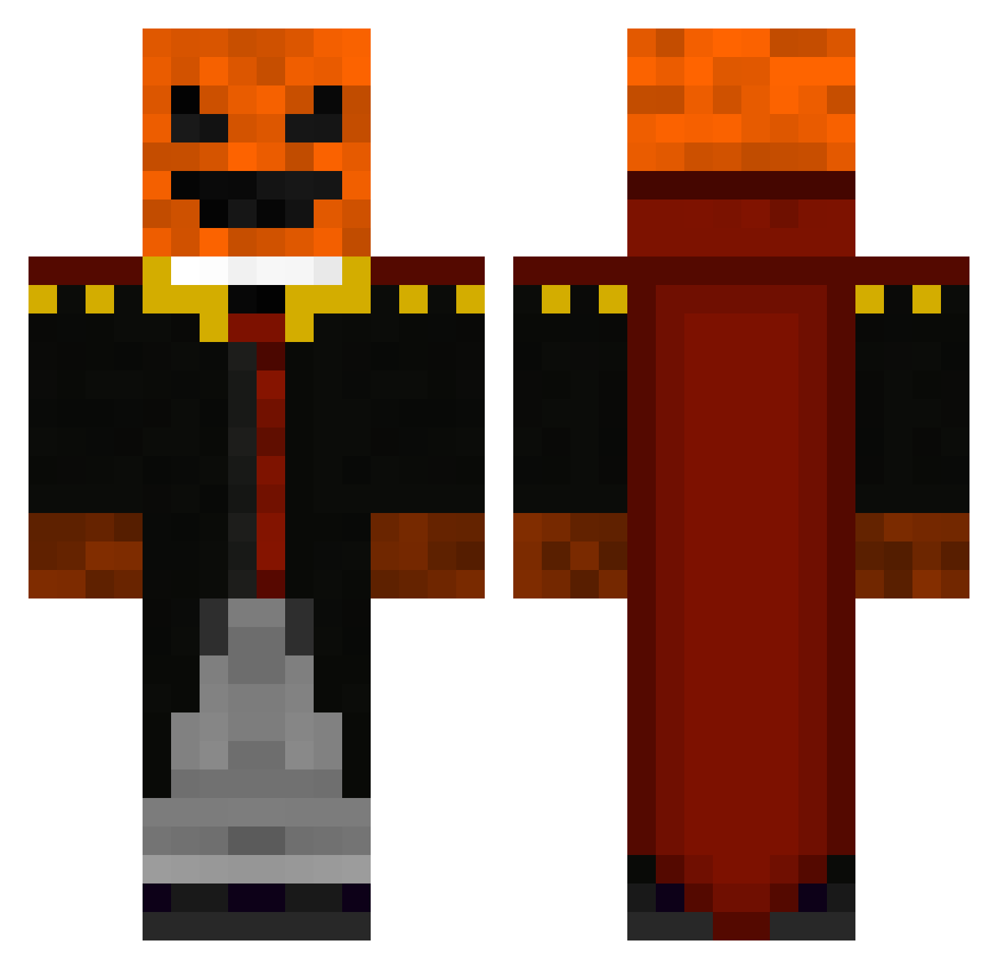 Gayle Minecraft skin, front and back view