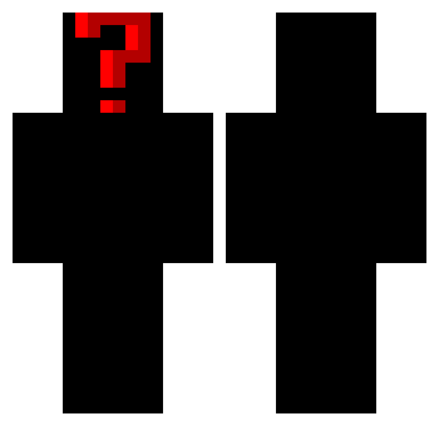 noinawa Minecraft skin, front and back view