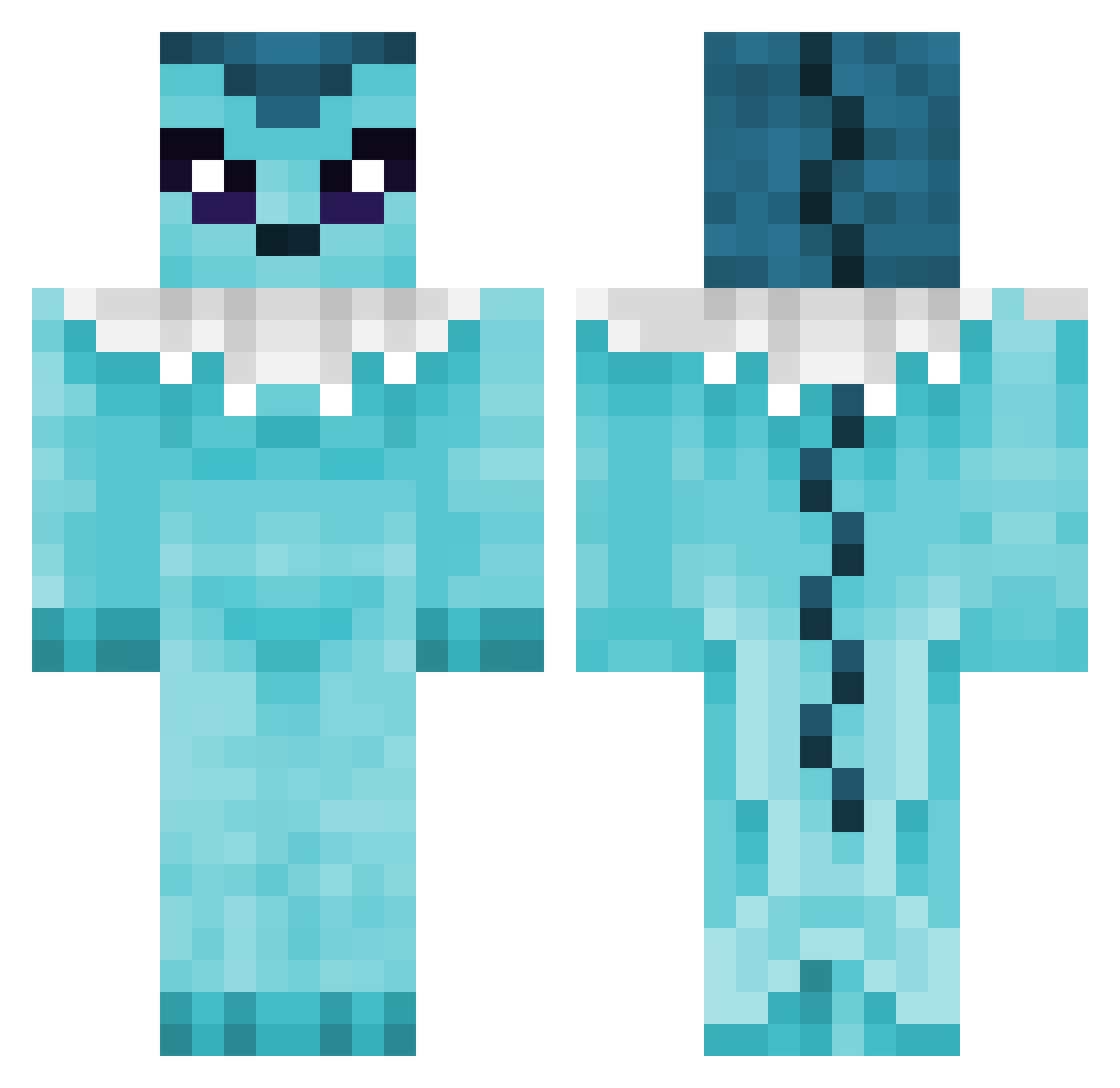 M4rkeZ Minecraft skin, front and back view