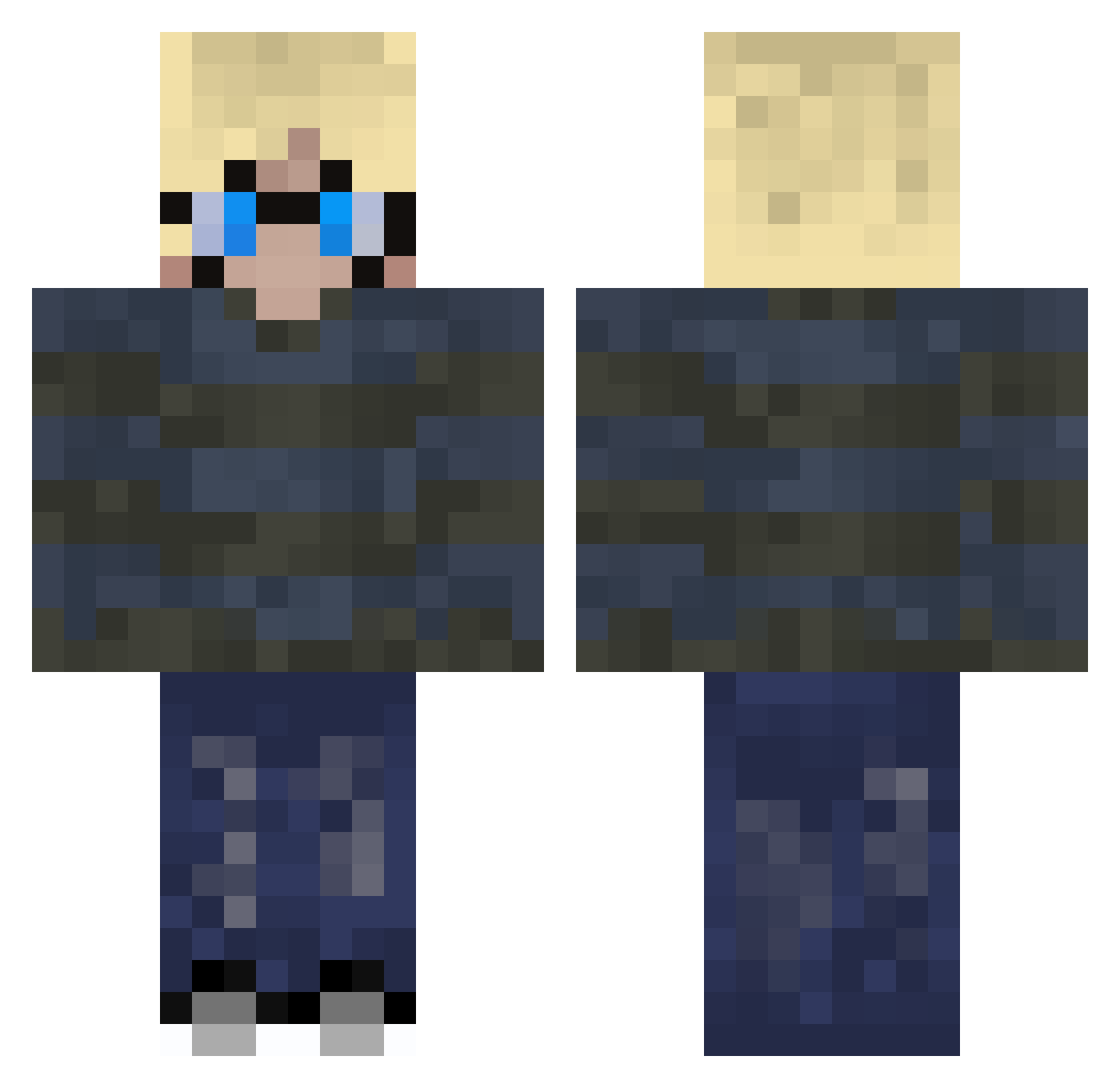 plechovka2 Minecraft skin, front and back view