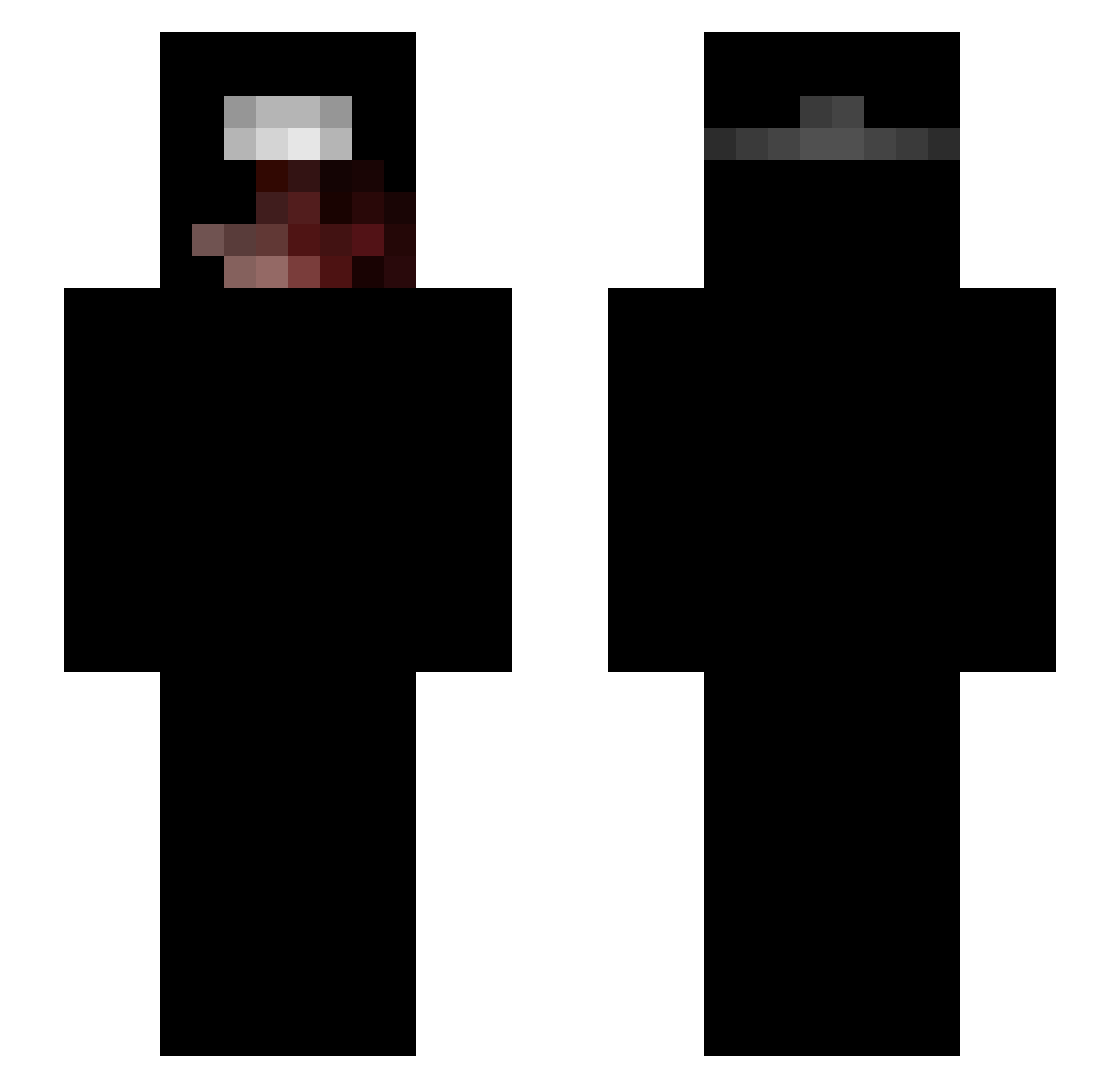 recuiescit Minecraft skin, front and back view