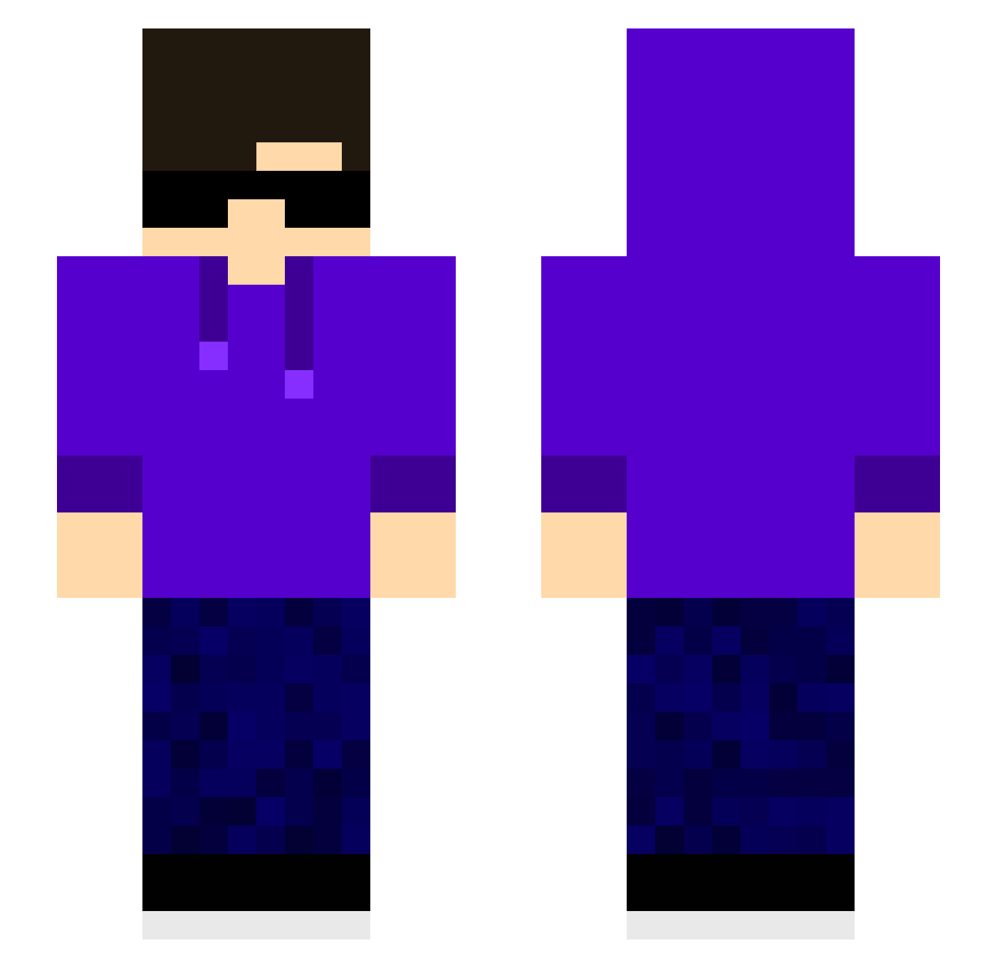 JimmyGeorge5000 Minecraft skin, front and back view