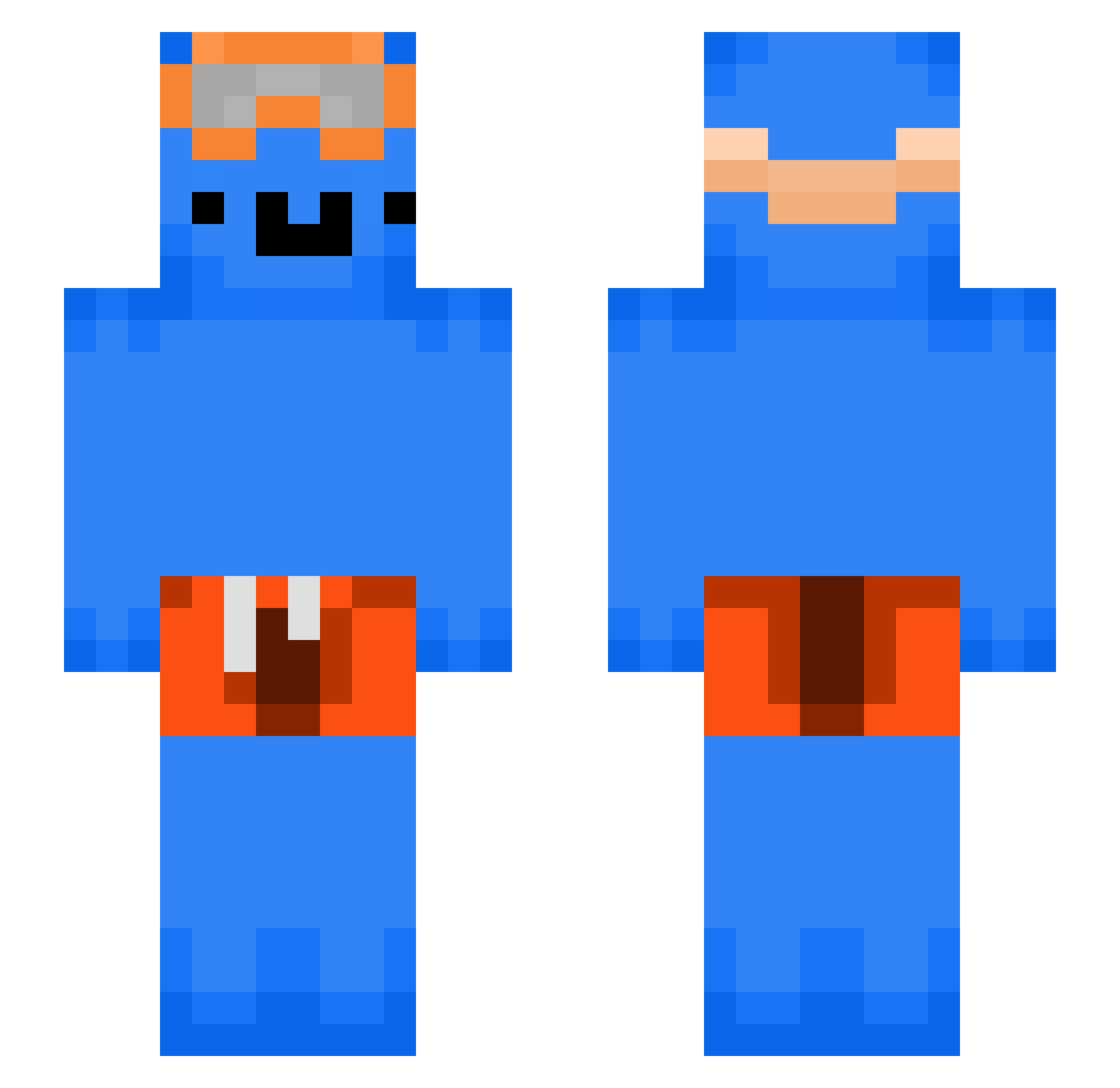 Manuelyuno Minecraft skin, front and back view