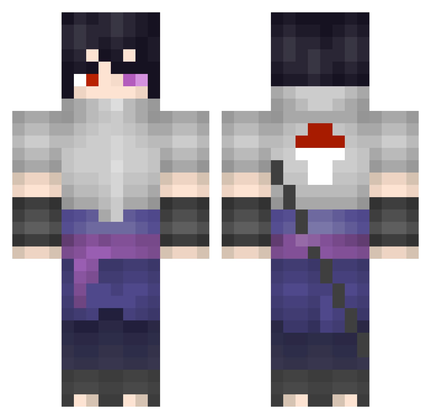 Mr_Bero Minecraft skin, front and back view