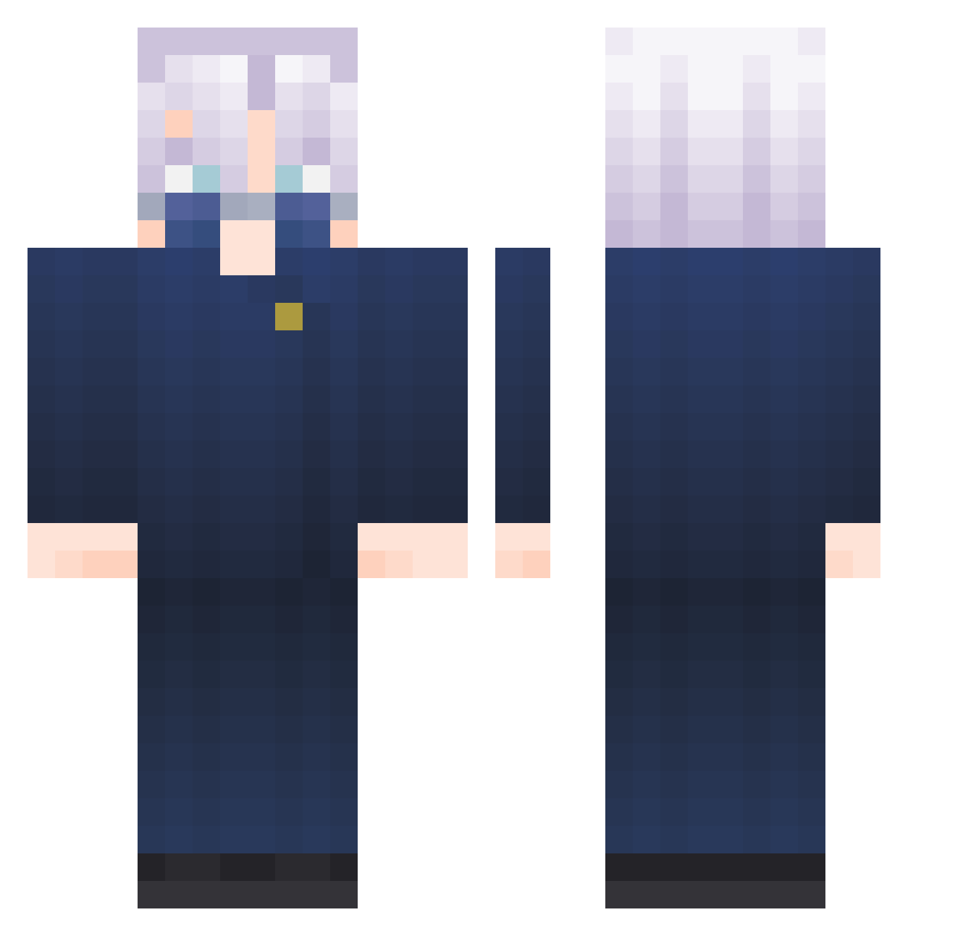 GenshinImpactNB_ Minecraft skin, front and back view