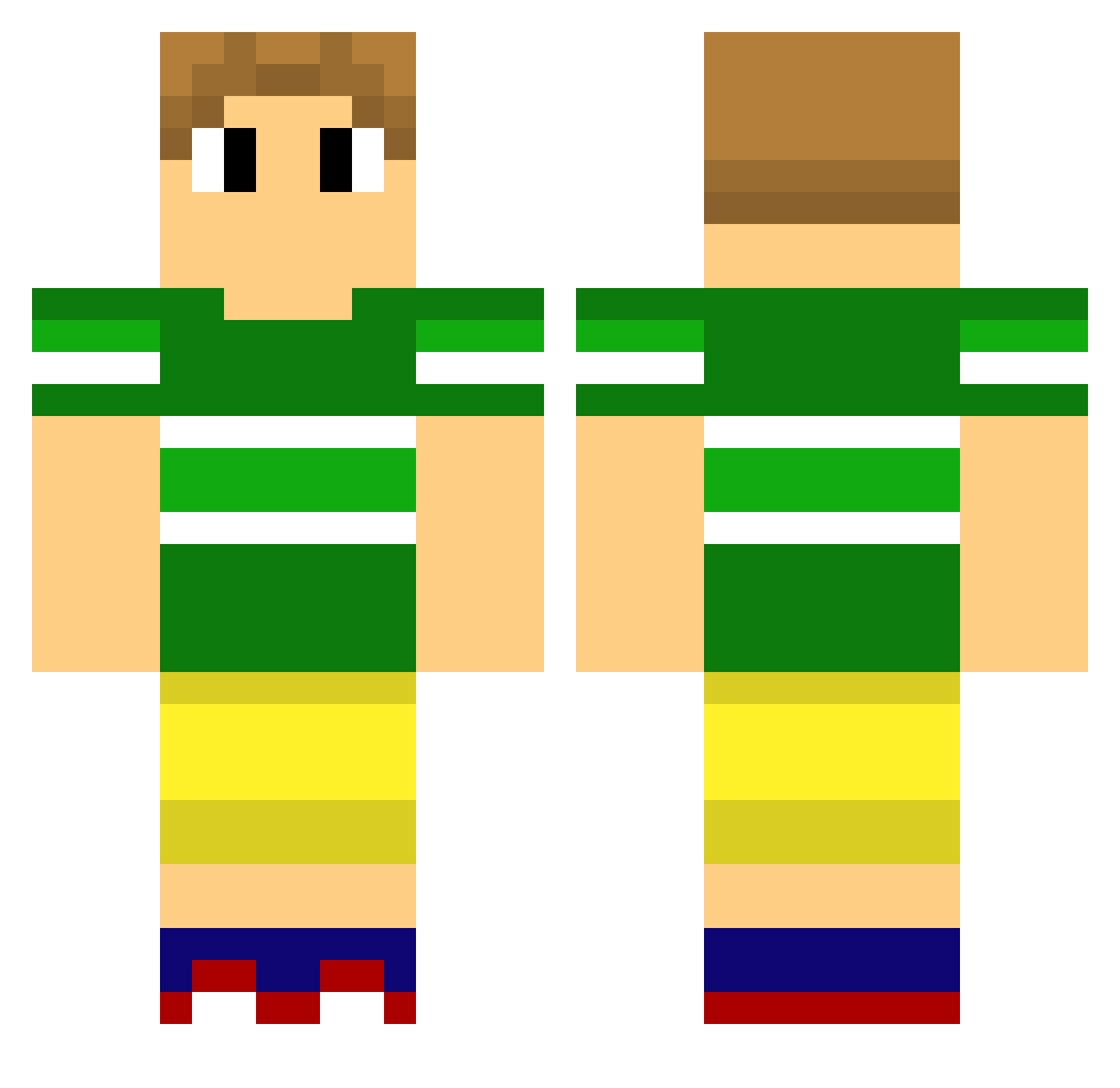 Stevenson8521 Minecraft skin, front and back view