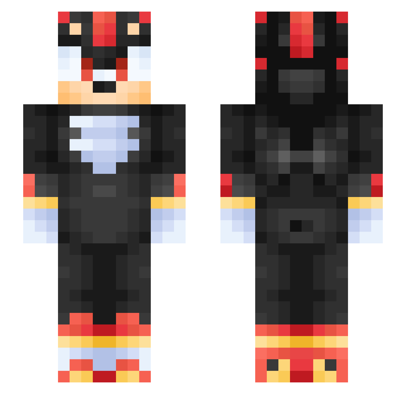 HaleyIsAnEgg Minecraft skin, front and back view