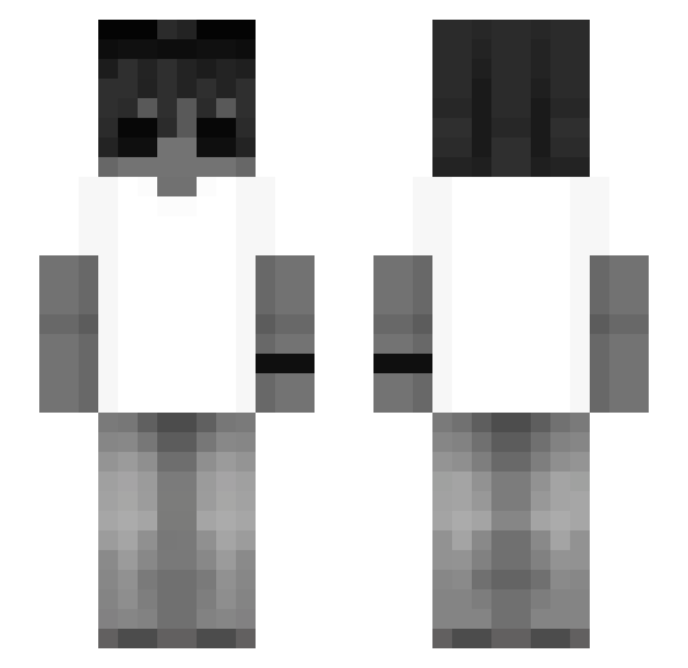 Choz4n Minecraft skin, front and back view