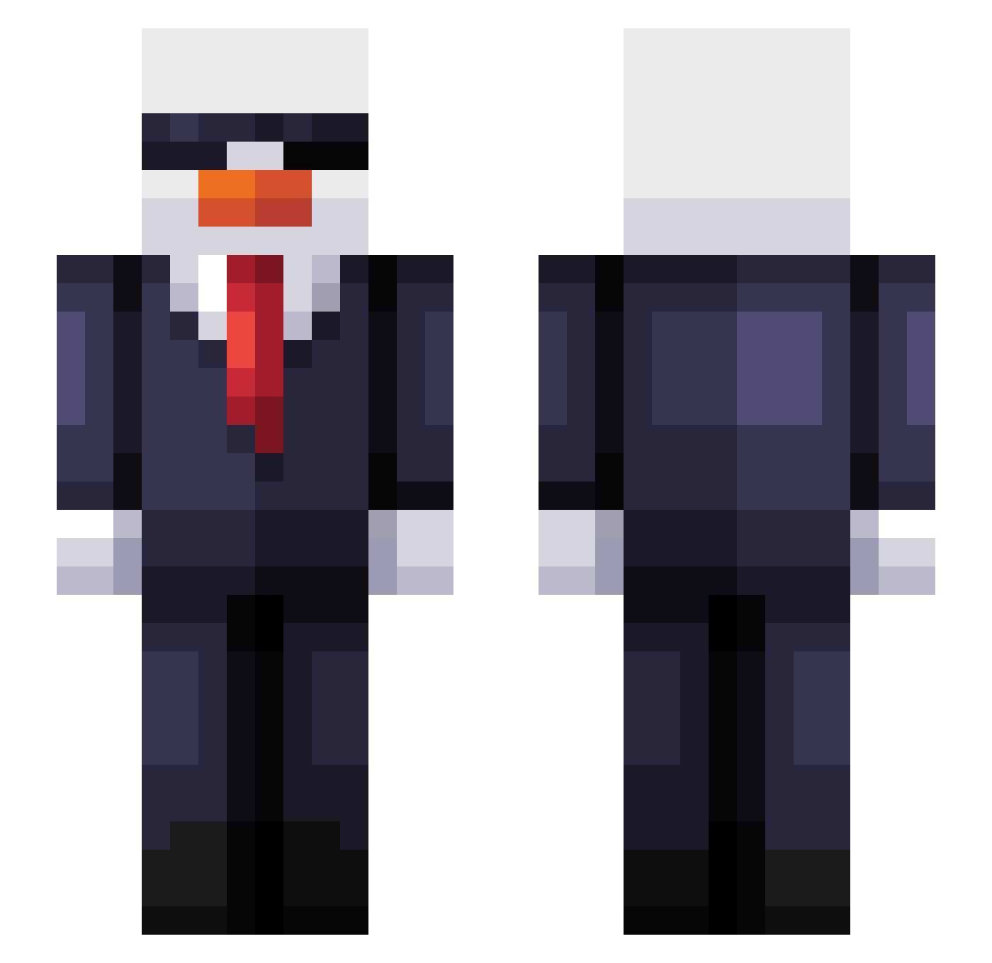 Lqloo Minecraft skin, front and back view