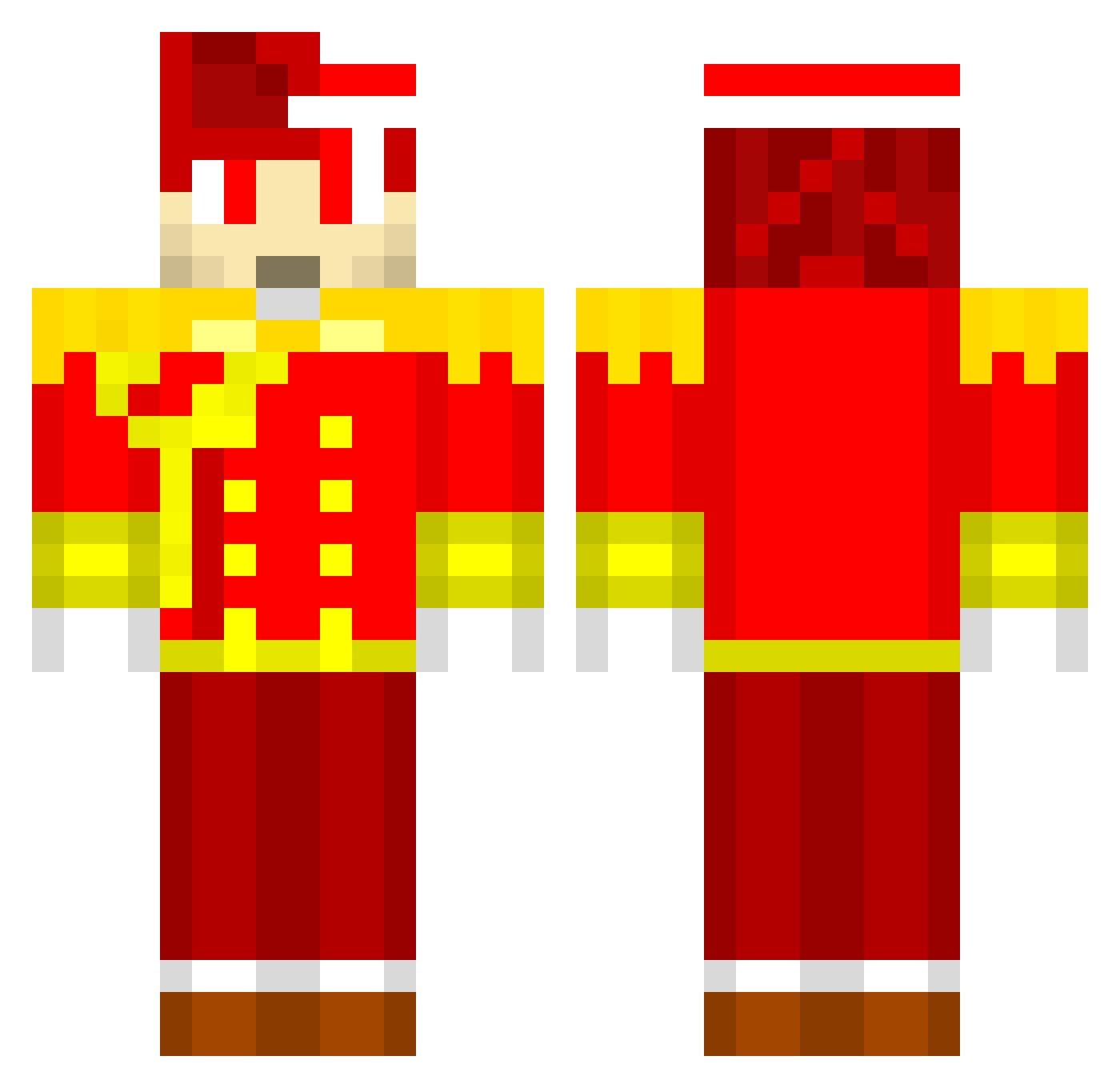 Jack_Heart Minecraft skin, front and back view